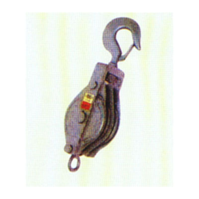 Snatch Block Model B, Close Type with Hook, Double Wheel